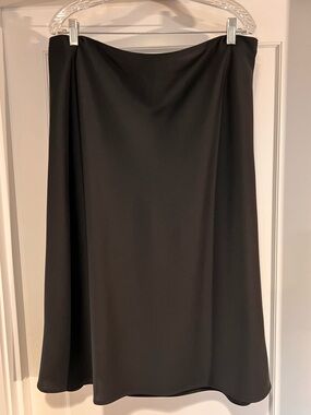 J Crew Bias Cut Silky Black Women's Skirt XL